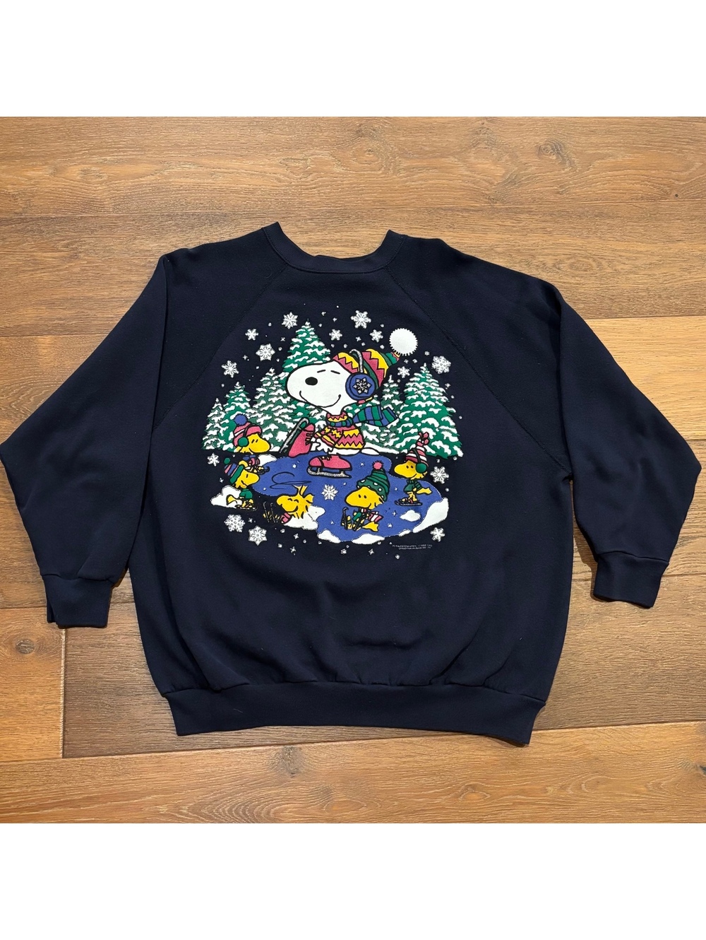 Vintage 80s Tultex, Peanuts Raglan Sweatshirt, Size 3X, Made in USA